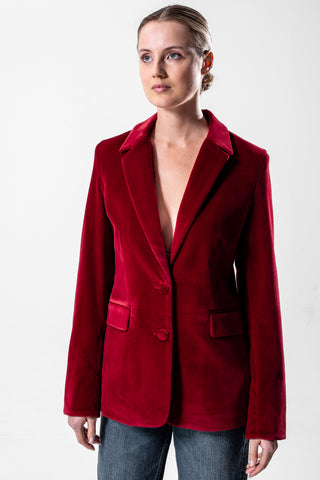 Lily ROSSO Velvet Blazer