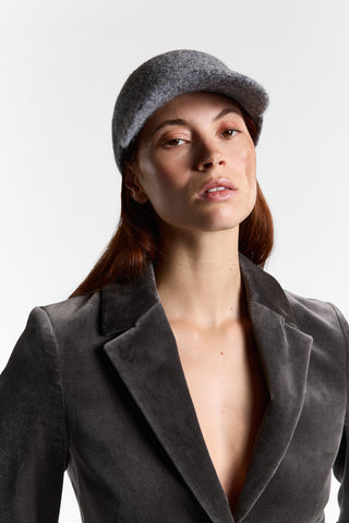 Lily GRIGIO Velvet Blazer