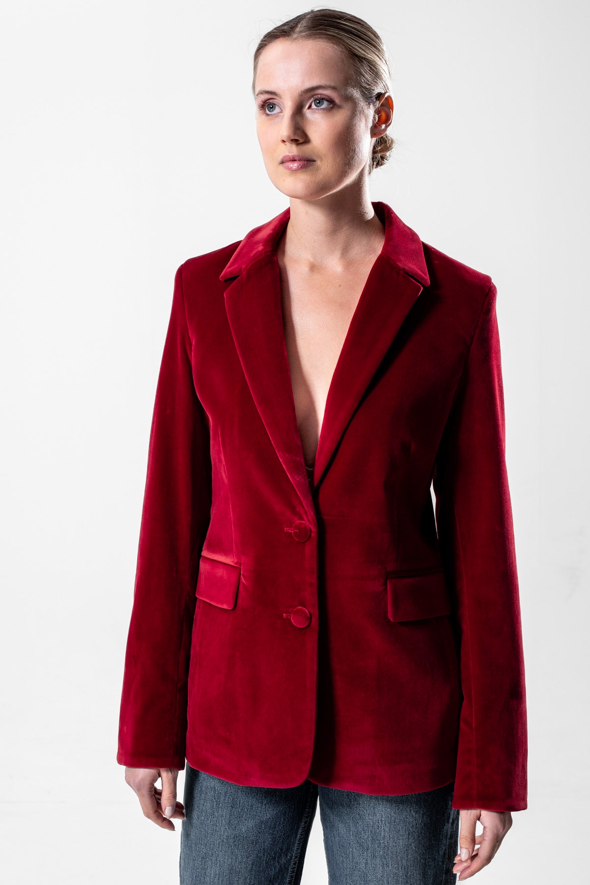 Lily ROSSO Velvet Blazer