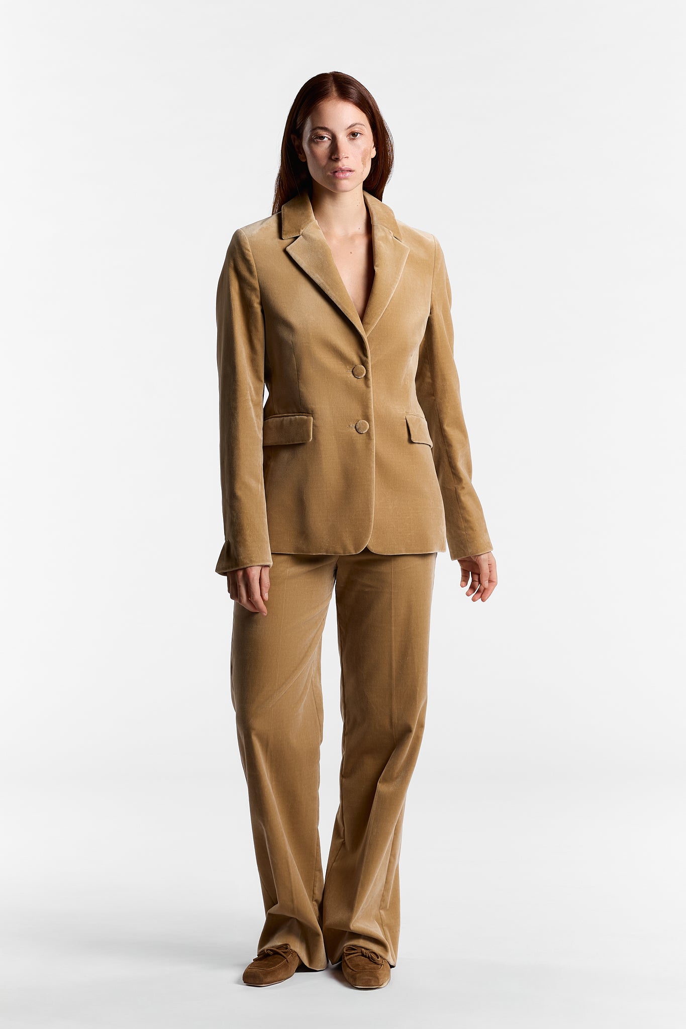 Lily Jo BEIGE Velvet Suit