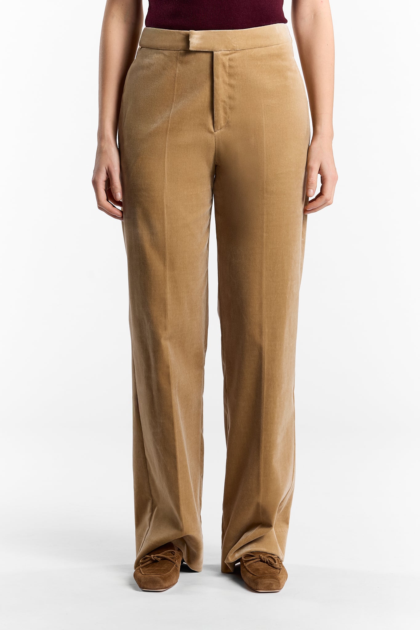 Jo BEIGE Velvet Trousers