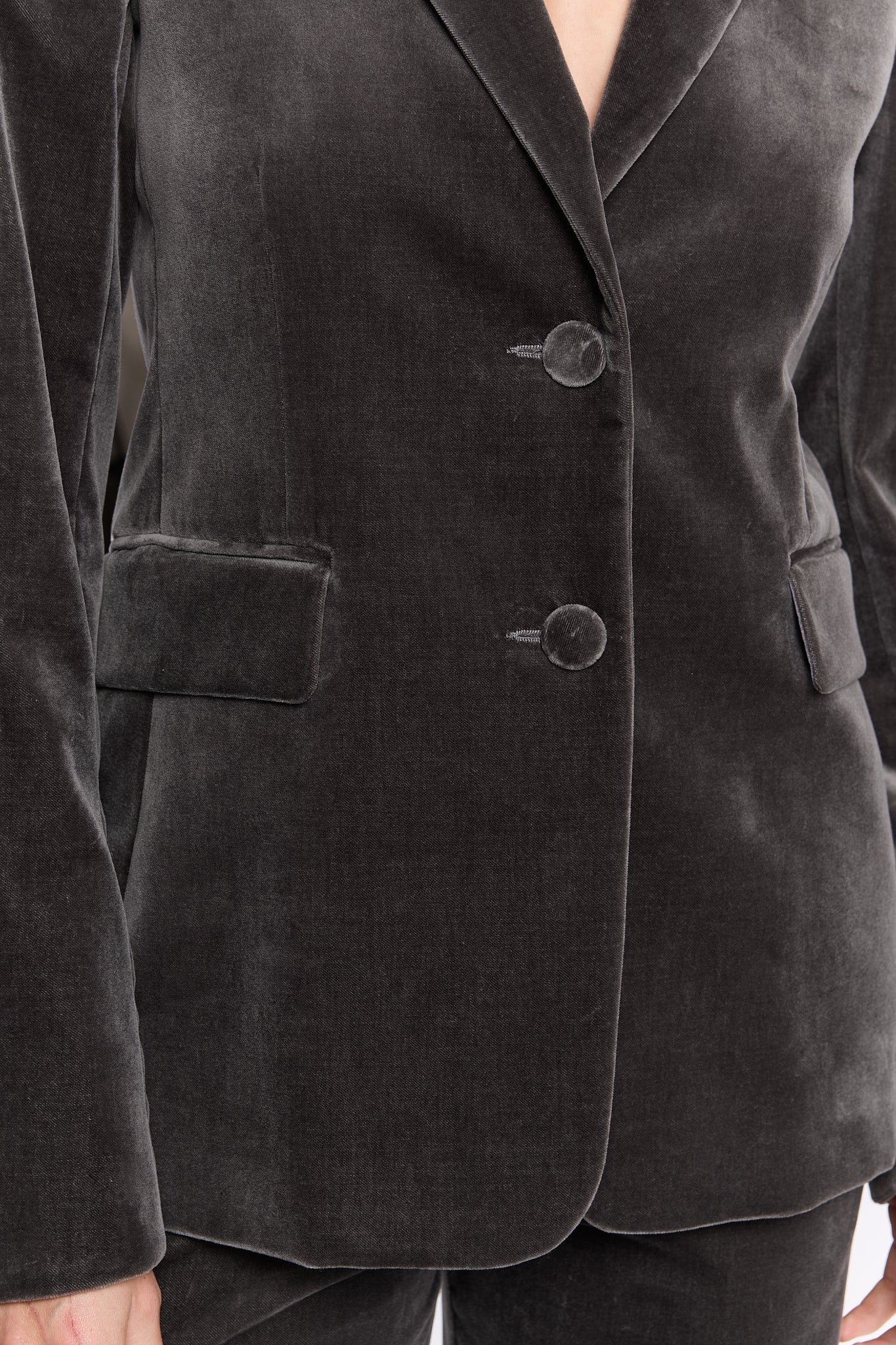 Lily GRIGIO Velvet Blazer