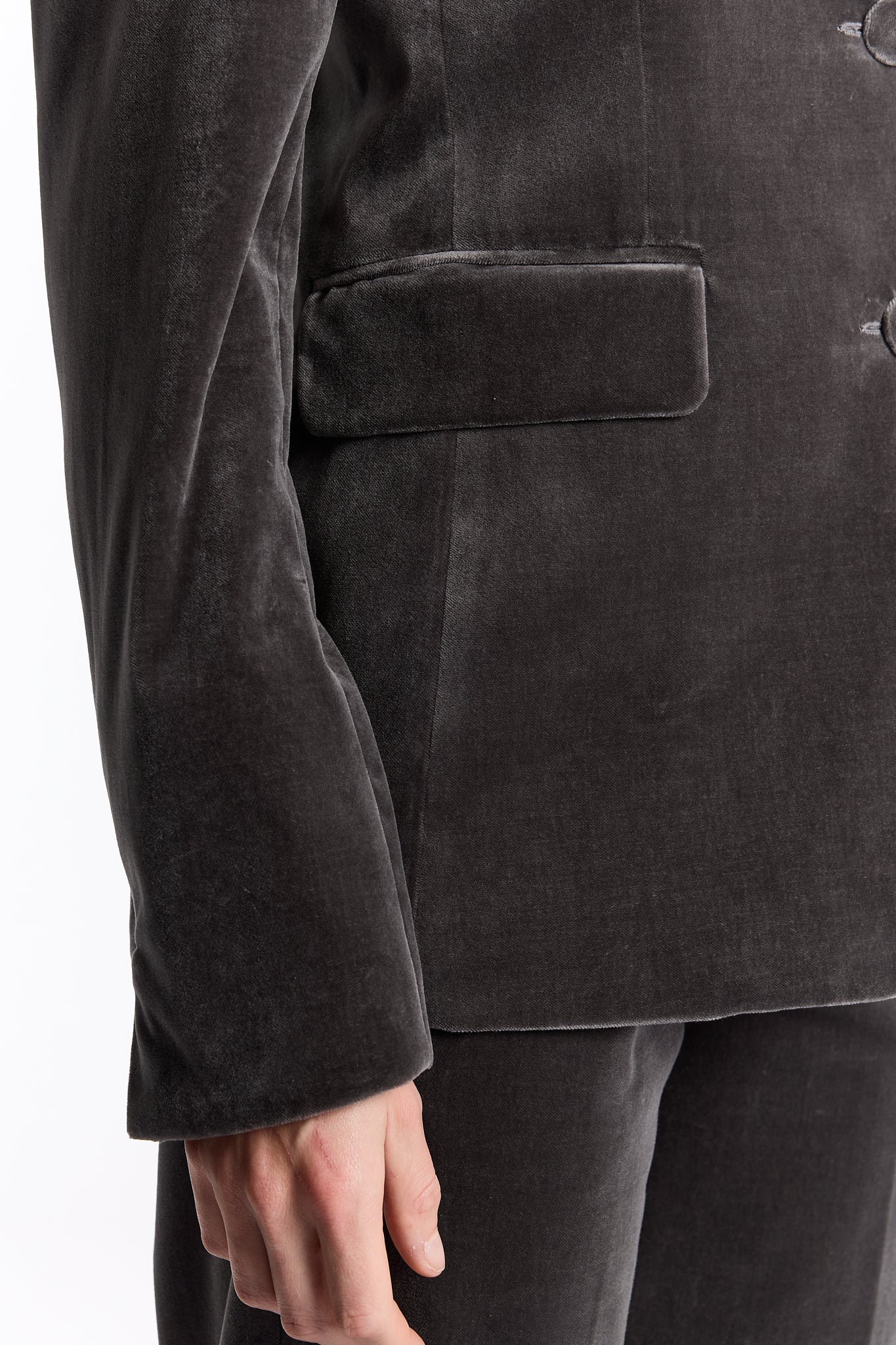 Lily GRIGIO Velvet Blazer