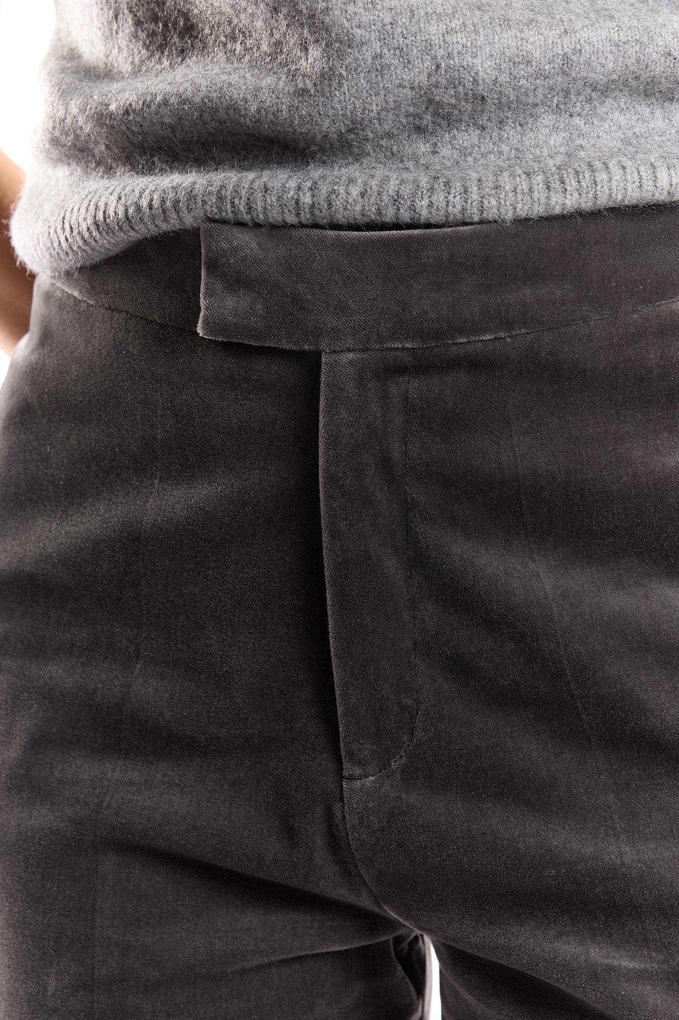 Jo GRIGIO Velvet Trousers